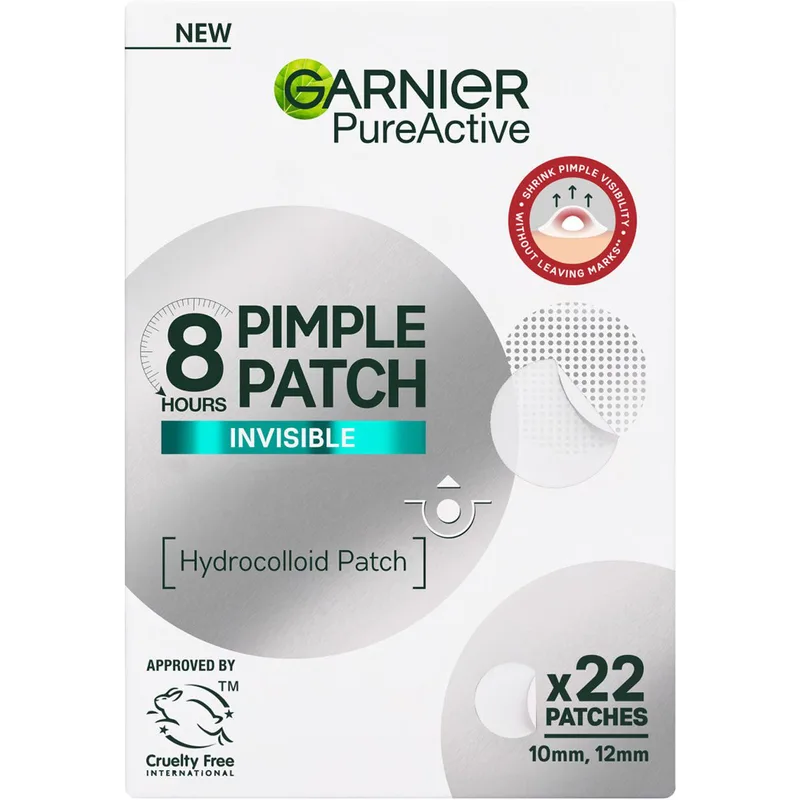 Garnier Skinactive Invisible Pimple Patch Αόρατα Υδροκολλοειδή Επιθέματα για την Ακμή 22 Τεμάχια