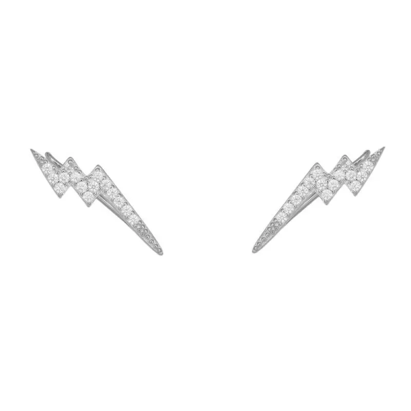 Ασημένια σκουλαρίκια Ear Climbers 925 Lightning Strike 043749 043749 Ασήμι