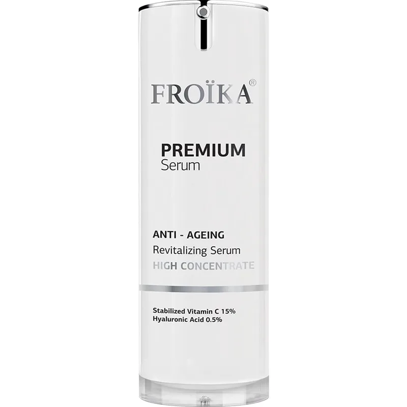 Froika Premium Serum Anti - Ageing High Concentrate Πολυδύναμος Ορός Αναζωογόνησης Προσώπου που Προσφέρει Άμεση Λάμψη, Βαθιά Ενυδάτωση & Εξισορροπεί το Μικροβίωμα του Δέρματος 30ml