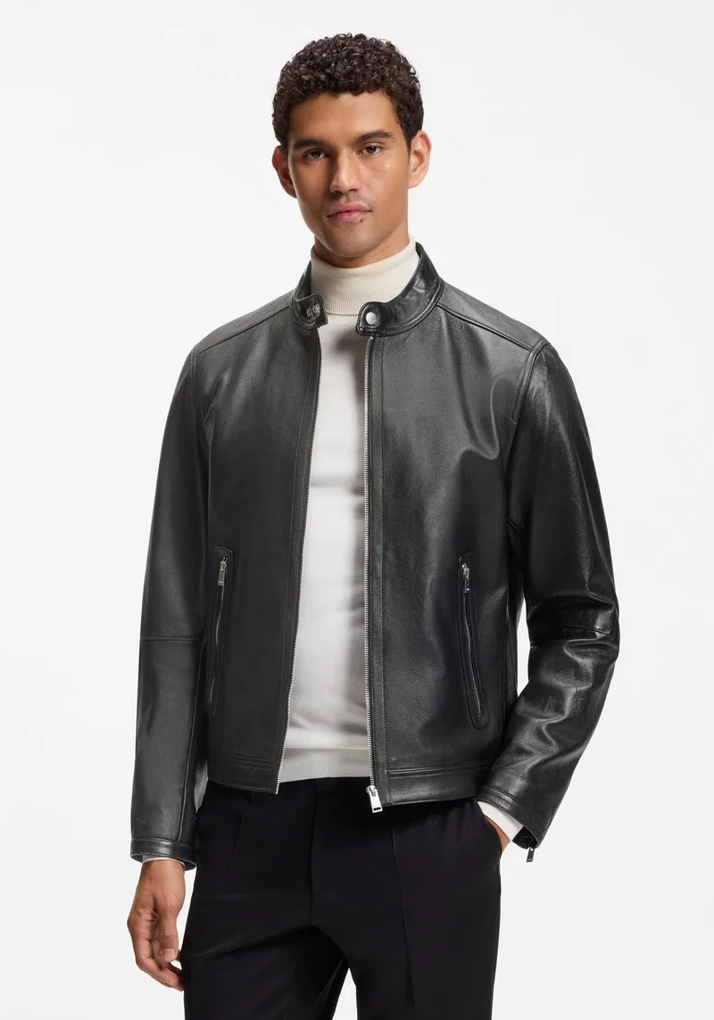 BOSS Δερμάτινο Jacket H-Mansell5 - 50564586 001 Black