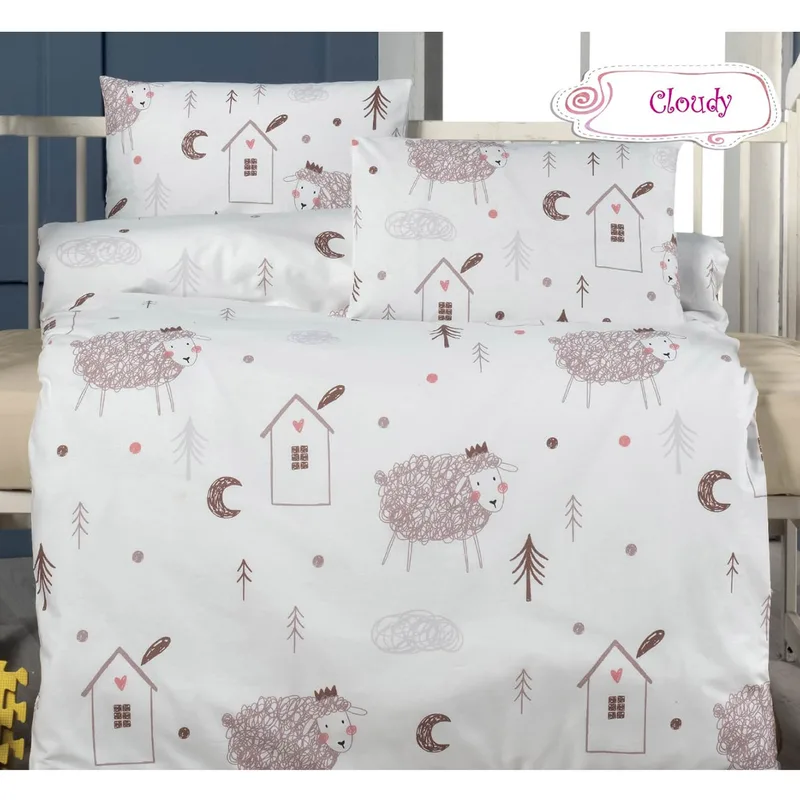 Beauty Home Σετ σεντόνια βρεφικά Art 5608 100x150 Σάπιο Μήλο