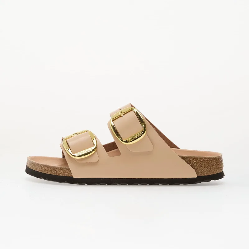 Sneakers Birkenstock Arizona Big Buckle Natural Leather Patent Women High-Shine New Μπεζ EUR 40