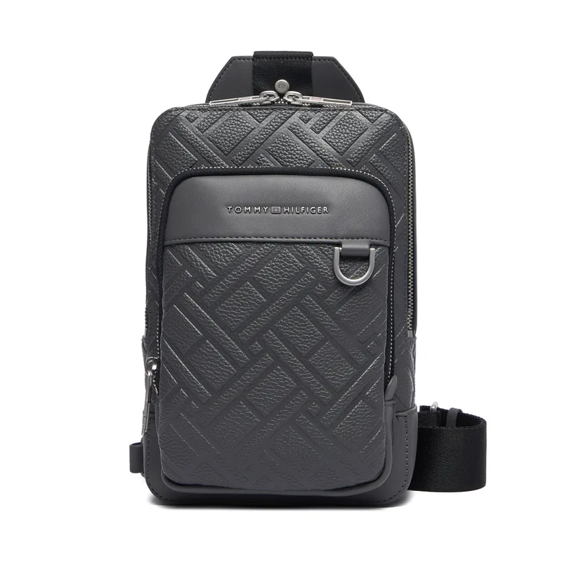 Τσαντάκι Tommy Hilfiger Th Flag Slingpack AM0AM14430 Γκρι