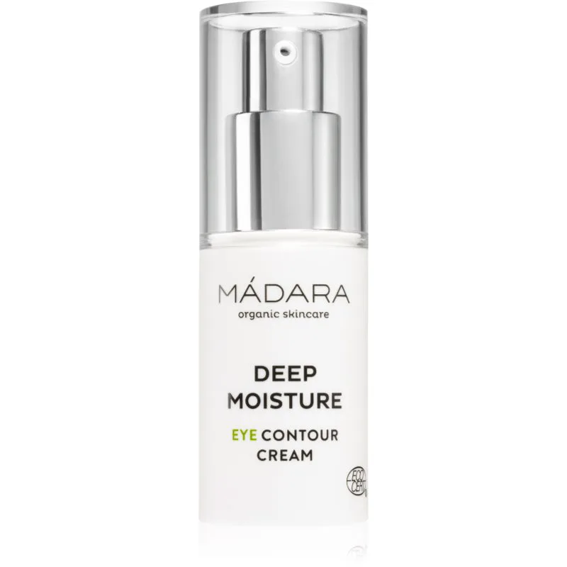 MÁDARA Deep Moisture λαμπρυντική κρέμα ματιών κατά το πρήξιμο και μαύρους κύκλους 15 ml