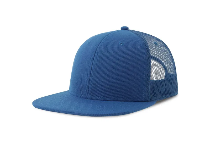 Εξάφυλλο καπέλο με δίχτυ & φλατ γείσο Atlantis S-Snap Mesh Royal Blue