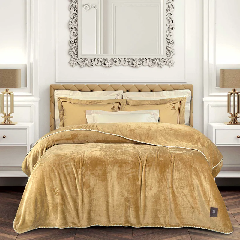 Κουβέρτα Fleece Υπέρδιπλη 220x240εκ. Essential 4441 Ochre Greenwich Polo Club (Ύφασμα: Polyester, Χρώμα: Ώχρα, Μέγεθος: Υπέρδιπλα) - Greenwich Polo Club - 220588204441