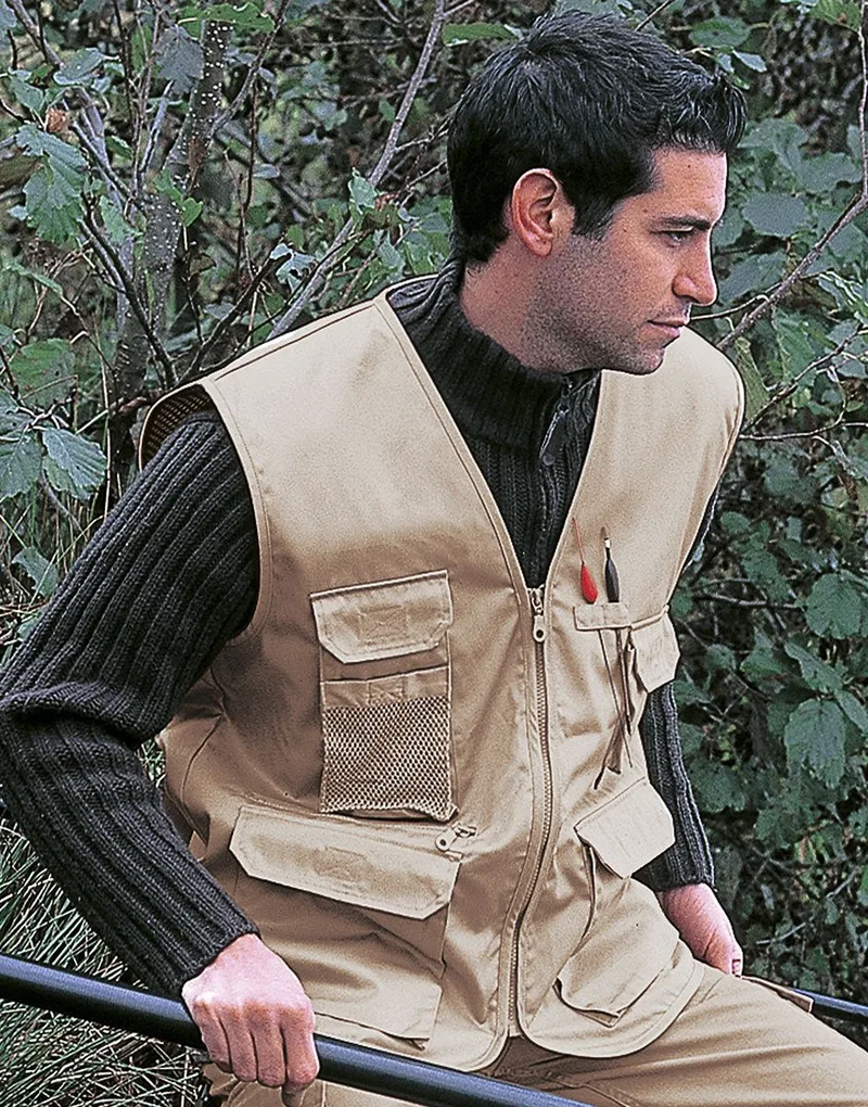 Αμάνικο Safari Photographic Vest Result R045X Camel