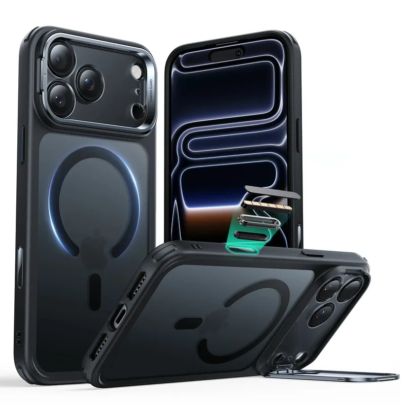 Θήκη ESR Classic Hybrid with Stash Stand (Camera Control Button) HaloLock MagSafe Frosted Black iPhone 17 Pro