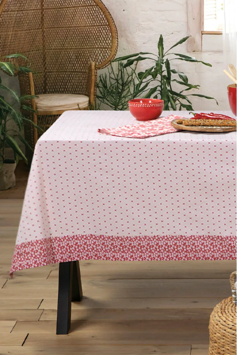 Τραπεζομάντηλο Αλέκιαστο Nef Nef Tradition 140 X 180 Cm 180x140x0cm Ρόζ