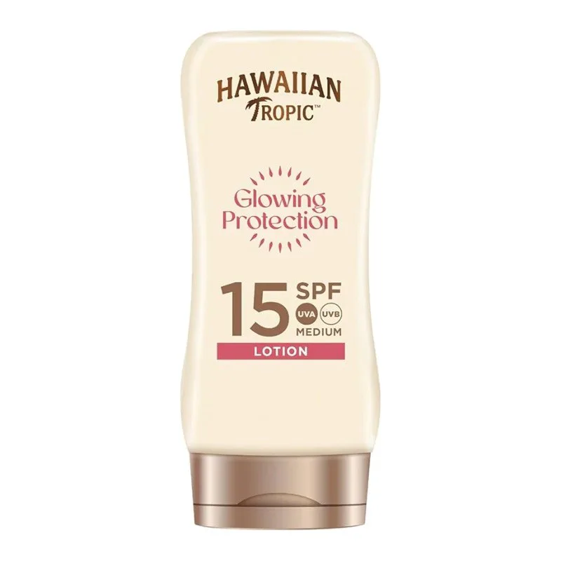 Hawaiian Tropic Glowing Protection SPF 15 UVA UVB Medium Lotion (180ml)
