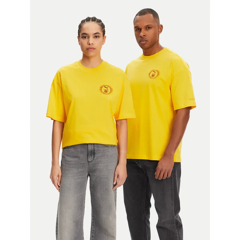 Puma T-Shirt Unisex Harry Potter 630092 Κίτρινο Oversize