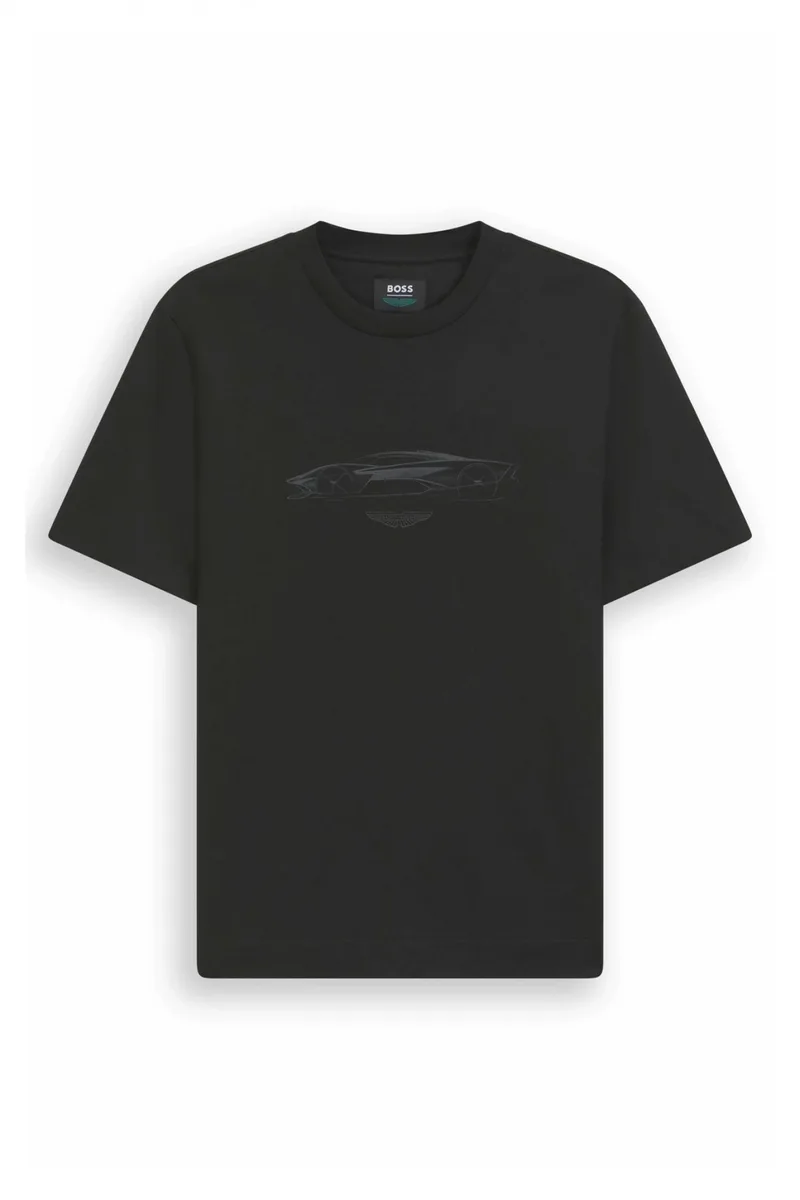 BOSS T-SHIRT C-Taut 181_AM ΜΑΥΡΟ