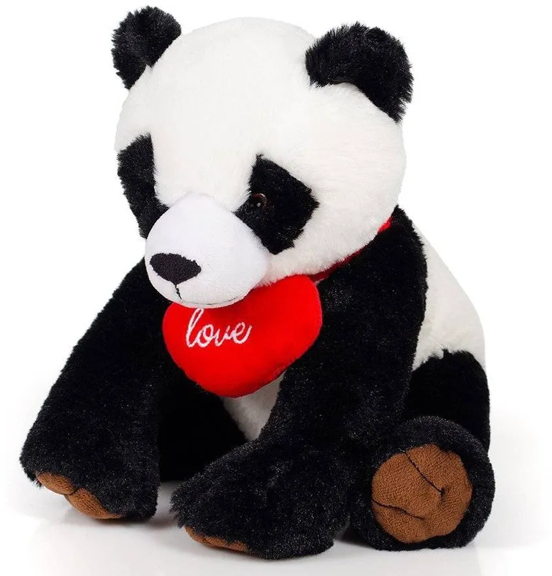ΛΟΥΤΡΙΝΟ ΑΡΚΟΥΔΑΚΙ PANDA FRIENDLIES ΜΕ ΚΟΚΚΙΝΗ ΚΑΡΔΙΑ (25 CM)