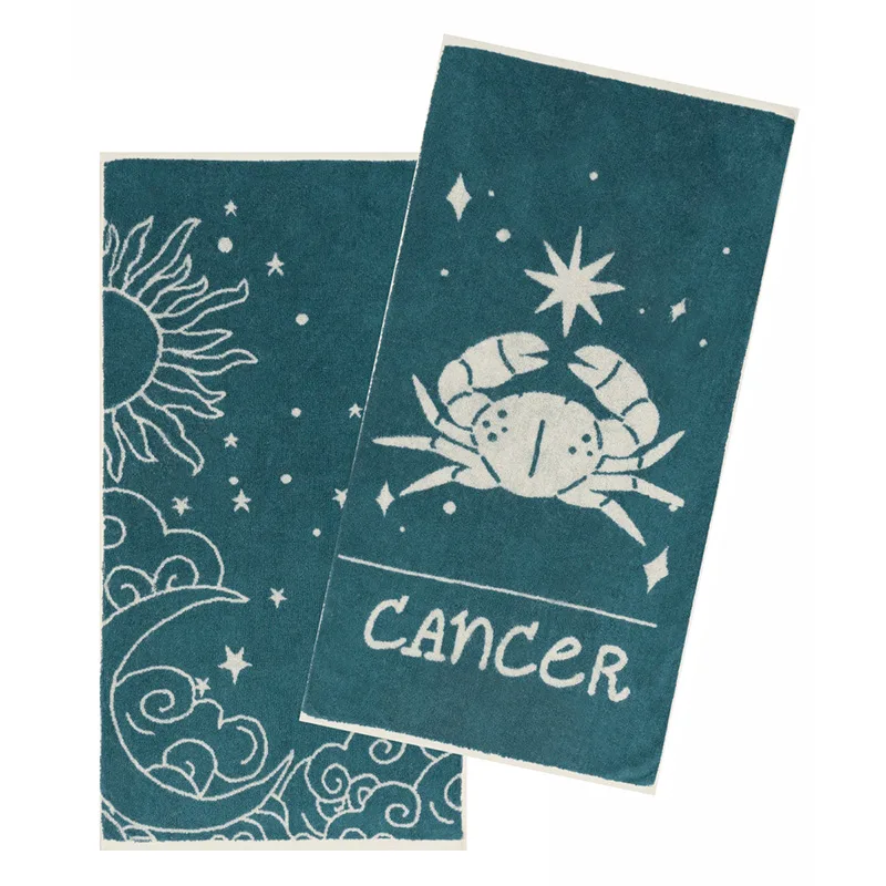Πετσέτες Προσώπου (Σετ 2 Τμχ) 50X90 Kentia Zodiac-Cancer (50x90)