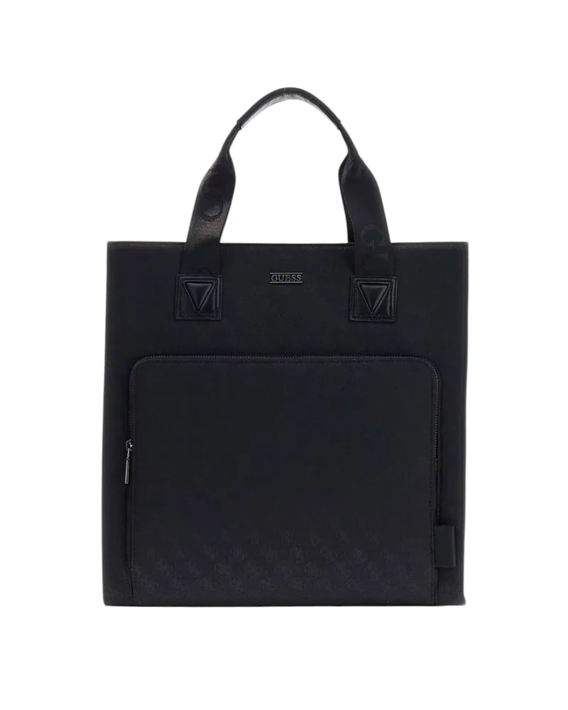 Guess Τσάντα Shopper Boston Logo HMBOSTP6246-BLA Μαύρο
