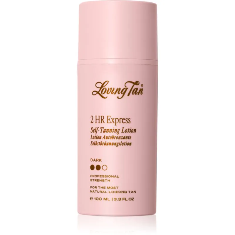 Loving Tan 2 HR Express ενυδατική λοσιόν αυτομαυρίσματος απόχρωση Dark 100 ml