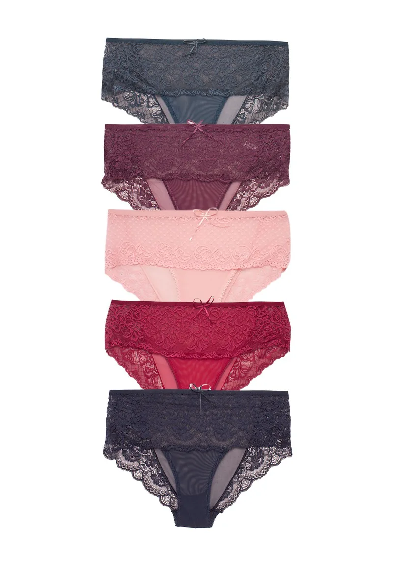 Σλιπ Plus Size με δαντέλα Valentina 5 Τεμ. CH4490B