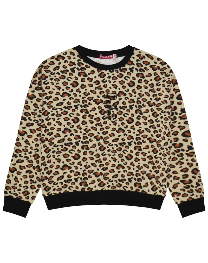 Μπλούζα φούτερ animal print λεοπάρ για κορίτσι | ΕΜΠΡΙΜΕ