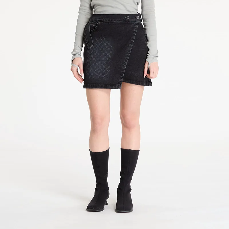 Φούστα Daily Paper Mongram Wrap Denim Skirt Black S