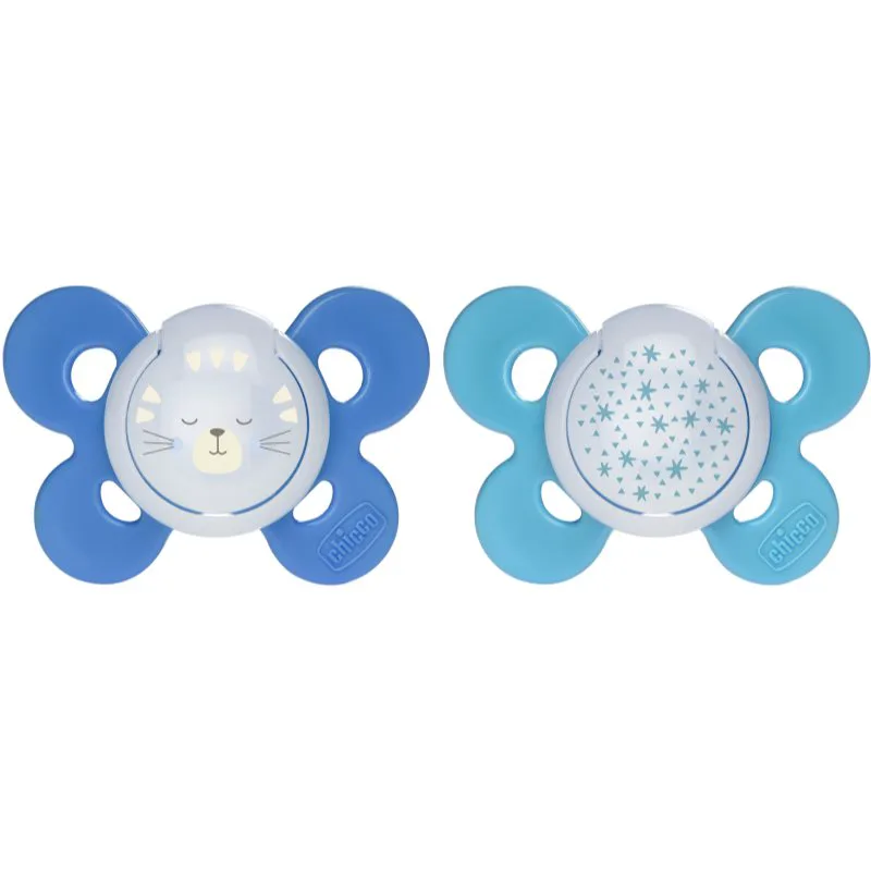 Chicco Physio Comfort Night 16-36 m πιπίλα Cat/Stars 2 τμχ