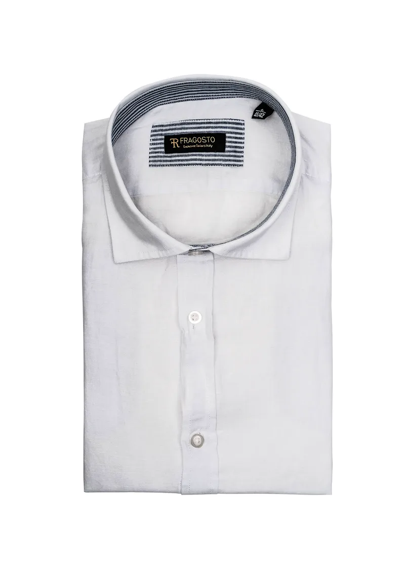 Fragosto Λινό Πουκάμισο της σειράς Exclusive - SS21CS01 100 White