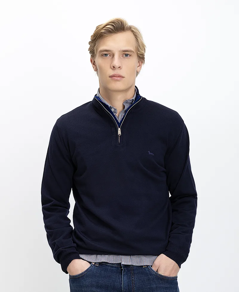Harmont & Blaine Ανδρικό Πλεκτό Regular Fit Μαλλίνο Με Φερμουάρ