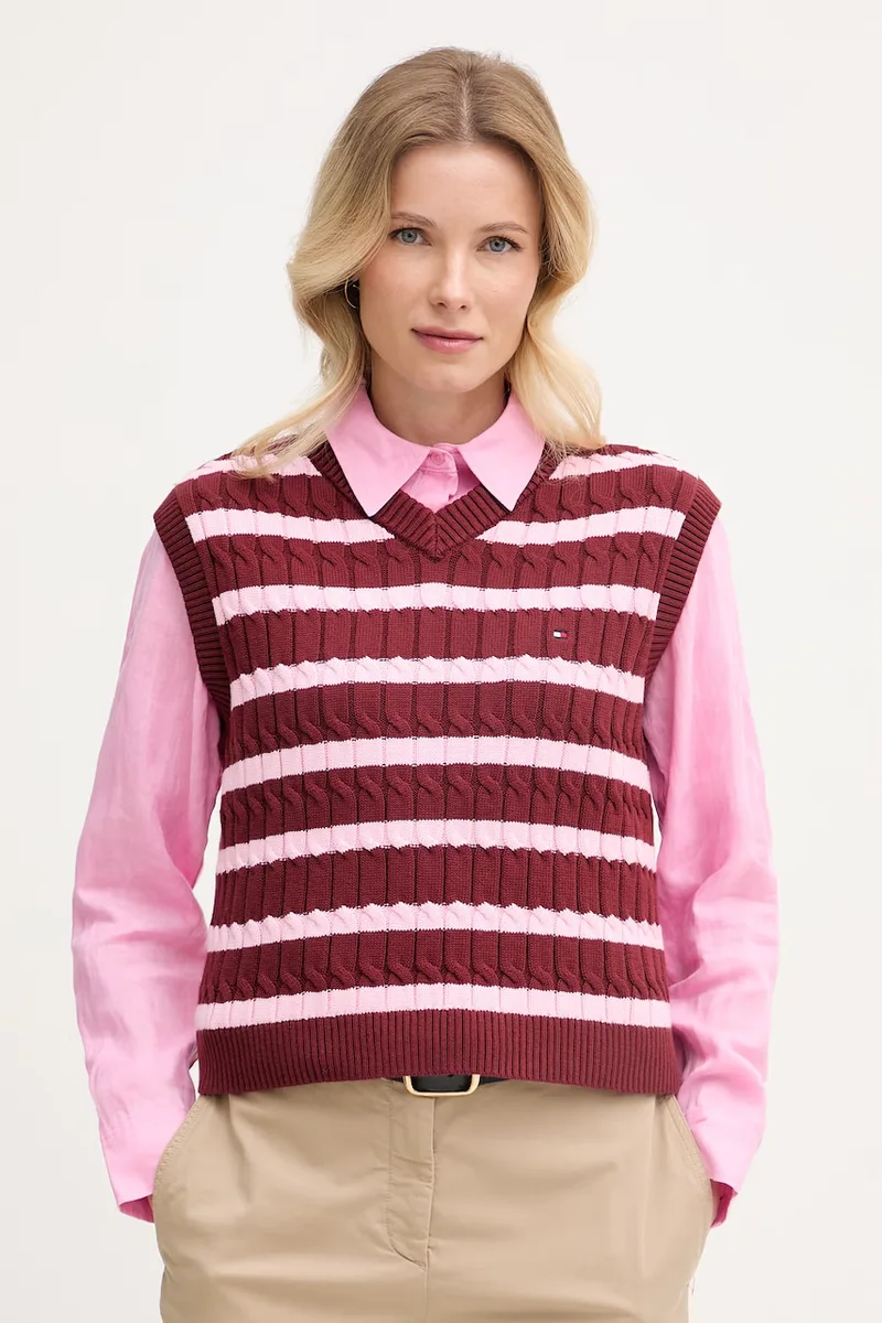Tommy Hilfiger γιλέκο γυναικείο βαμβακερό