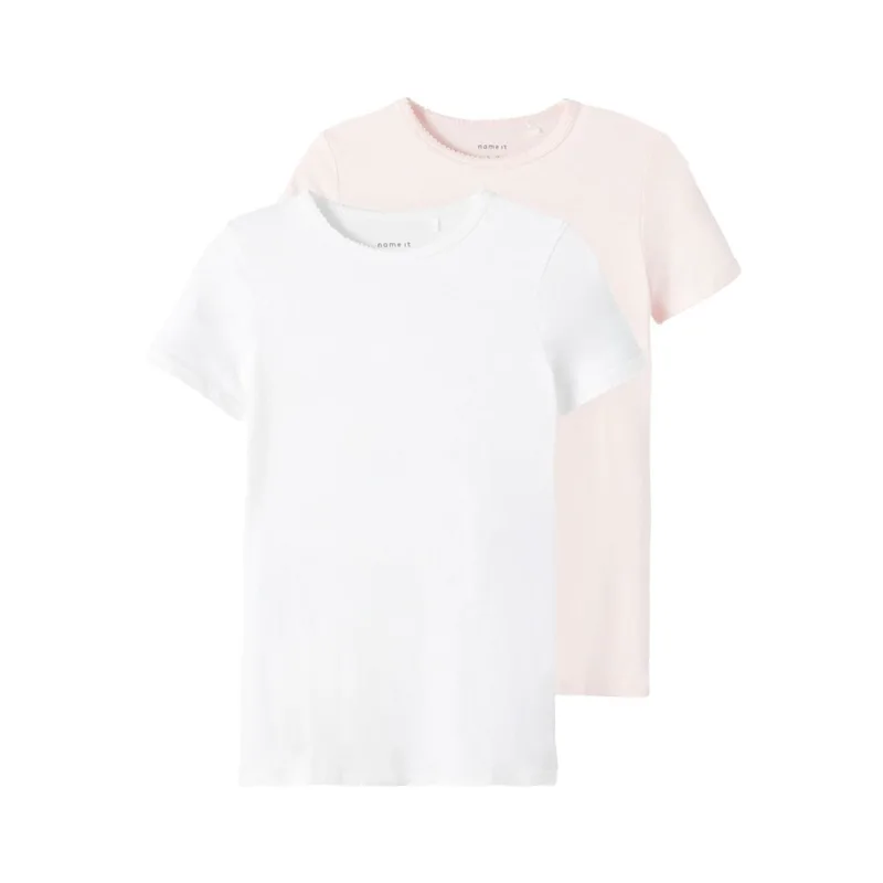 Σετ φανελάκια 2 τεμ.name it-13197943- Barely Pink-organic cotton