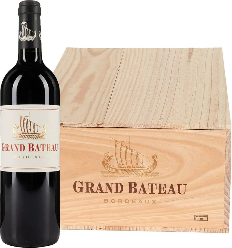 ΞΥΛΟΚΙΒΩΤΙΟ 6 ΦΙΑΛΩΝ ΚΡΑΣΙ GRAND BATEAU ΕΡΥΘΡΟ 750 ML