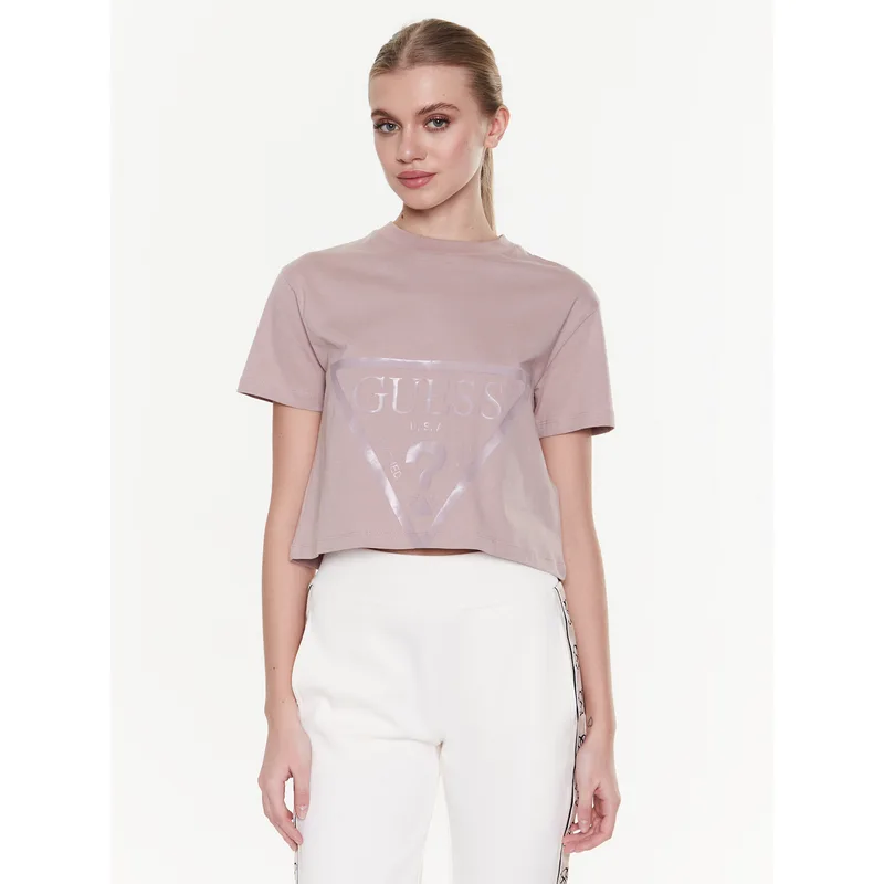 Guess T-Shirt Adele V2YI06 K8HM0 Ροζ Boxy Fit