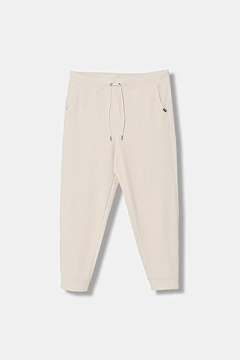 DKNY γυναικείο παντελόνι φόρμας μονόχρωμο - DP5P3498 Κρέμ