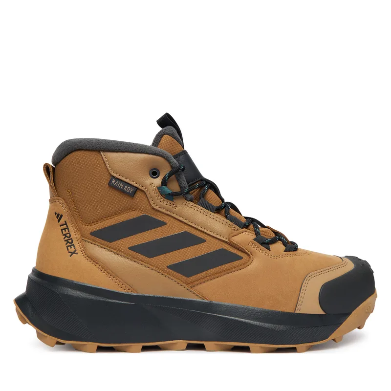 Παπούτσια πεζοπορίας adidas Terrex Winter Leather Mid Cut Rain.Rdy Cold JR5297 Καφέ