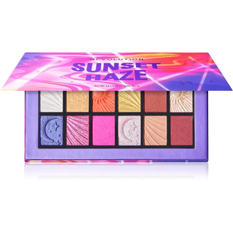 Revolution Sunset Haze Παλέτα σκιών για τα μάτια 12x0.7 γρ