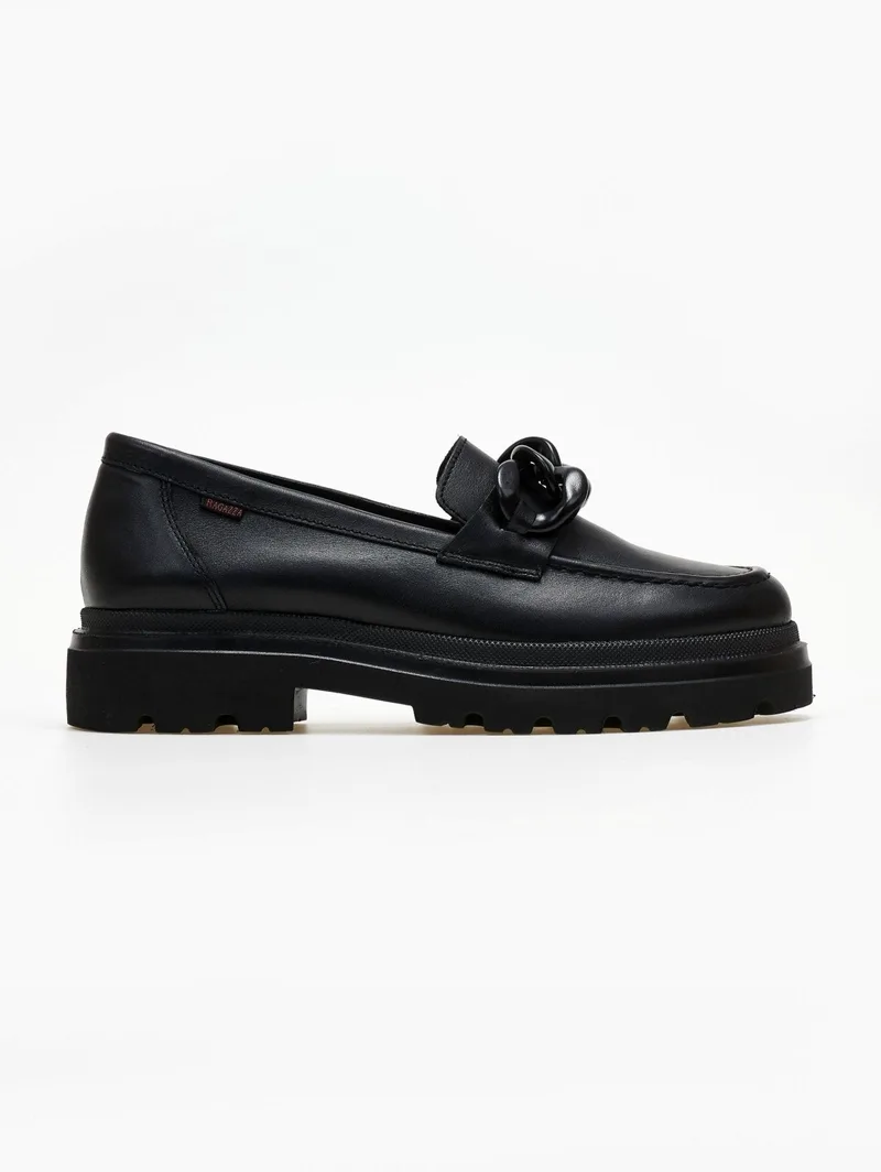 RAGAZZA Δερμάτινα Chunky Loafers - 0186 (ματ δέρμα) - Μαύρο