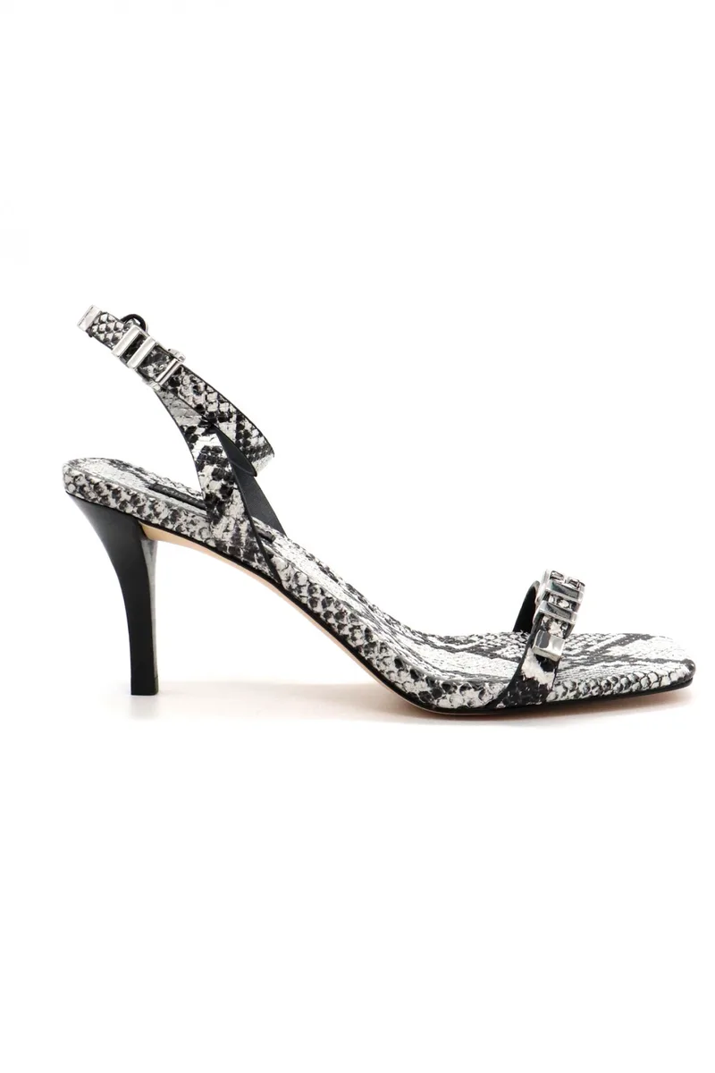 MICHAEL KORS ΠΑΠΟΥΤΣΙΑ ΠΕΔΙΛΑ DARRINGTON STILETTO ΦΙΔΙ ΜΑΥΡΟ/ΛΕΥΚΟ