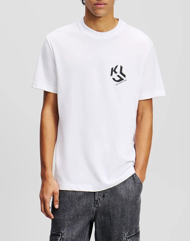 KARL LAGERFELD JEANS KLJ REG MONOGRAM TEE A2M17072-100 White