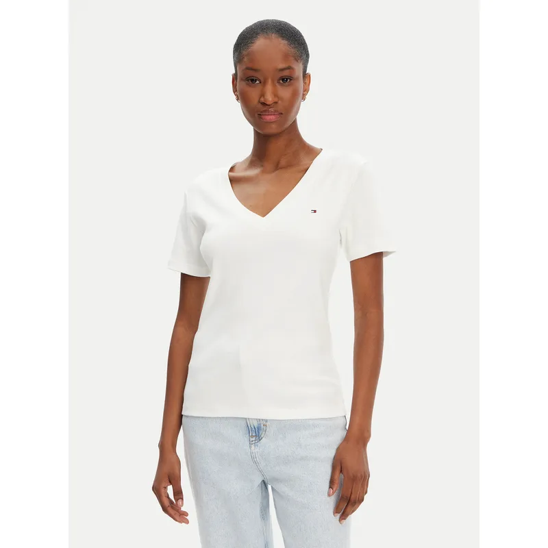 Tommy Hilfiger T-Shirt New Cody WW0WW40584 Εκρού Slim Fit