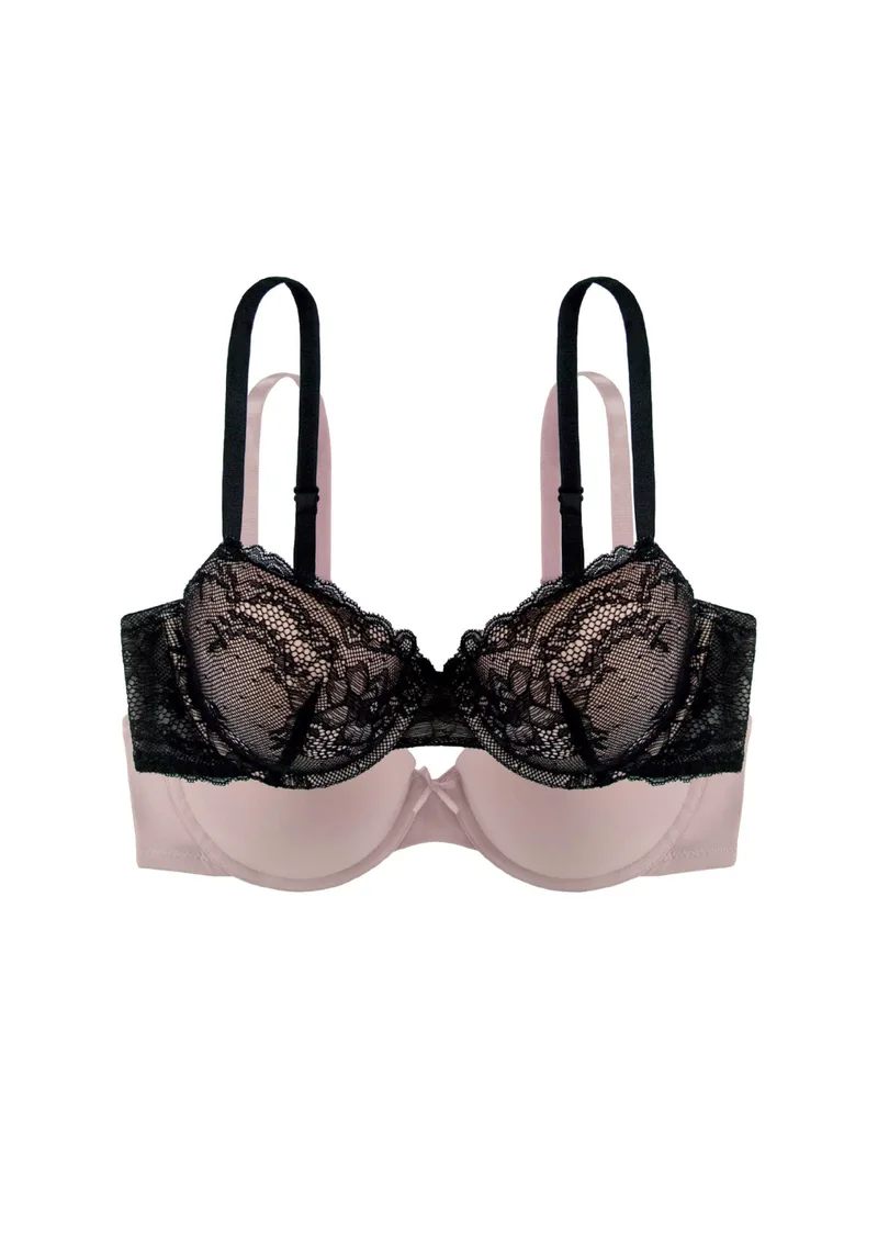 Σουτιέν Chloe Μαύρο-Μπεζ (2pack) - Πολύχρωμο