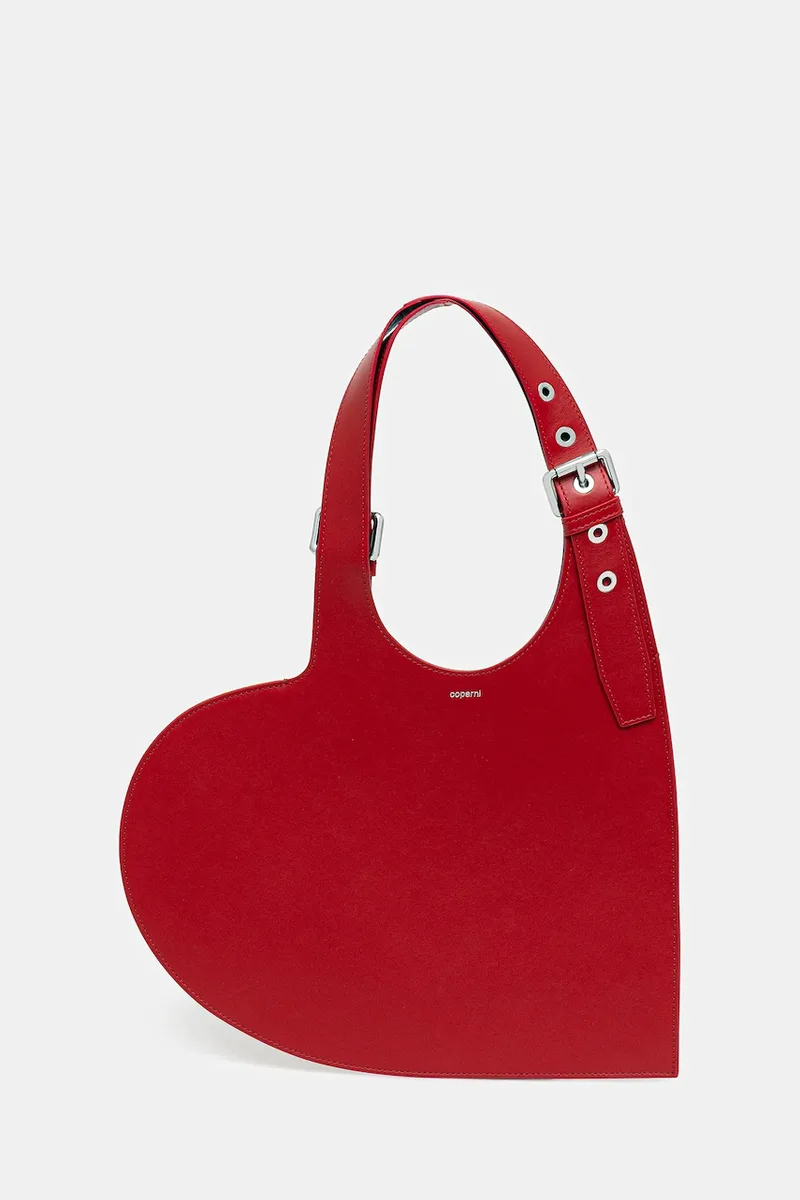 Δερμάτινη τσάντα Coperni Belt Heart Tote