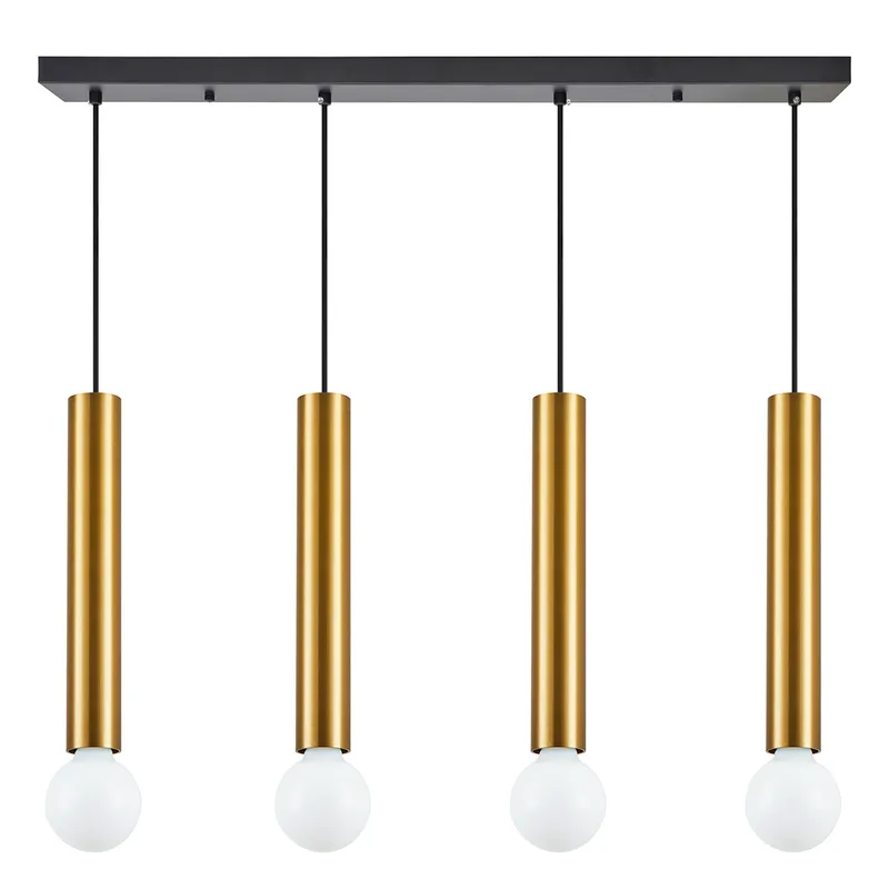 Φωτιστικό Οροφής Πολύφωτο Homelighting Adept Tube 77-8684 Χρυσό