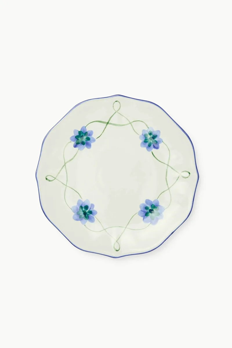 Coincasa κεραμικό πιάτο φρούτου 22 cm "Antoinette" - 006808443 Λευκό