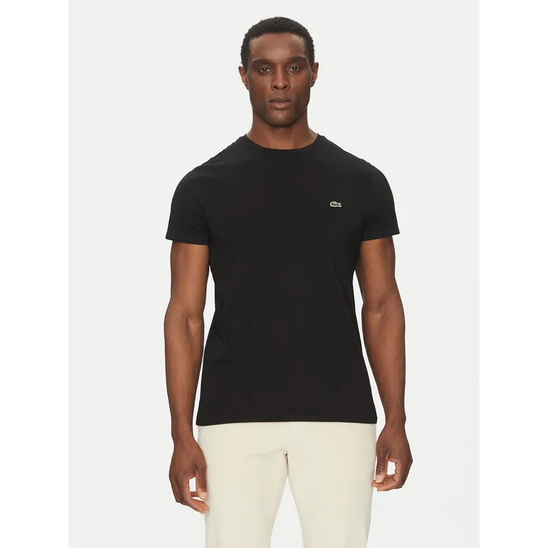 Lacoste T-Shirt TH6709 Μαύρο Regular Fit