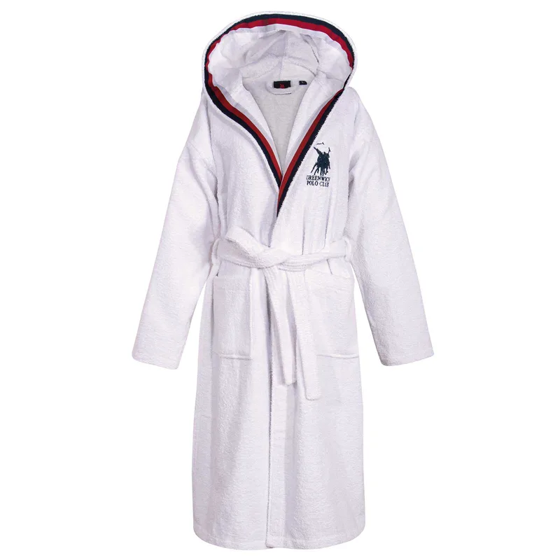 Greenwich polo club μπουρνουζι xx-large essential 3062 white