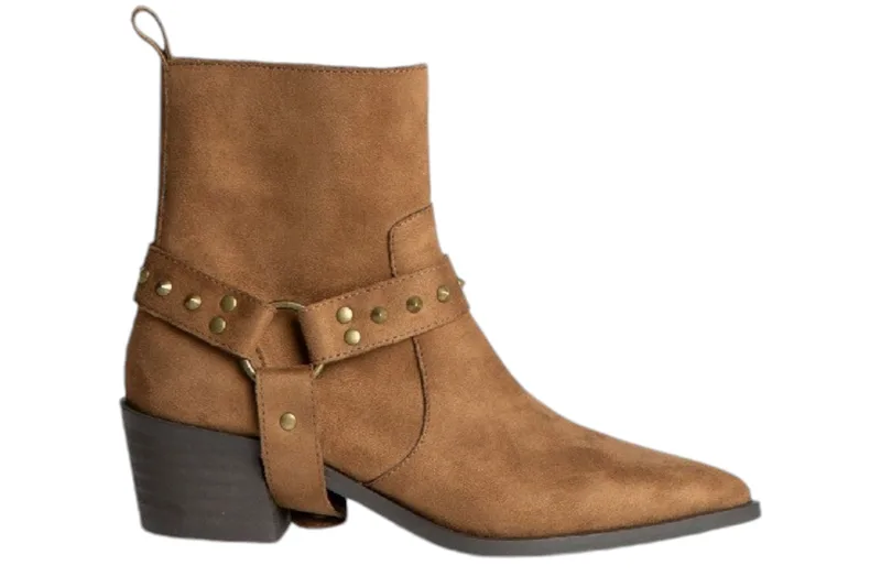 Μποτάκια Corina Suede M4730-CAMEL Γυναικείο