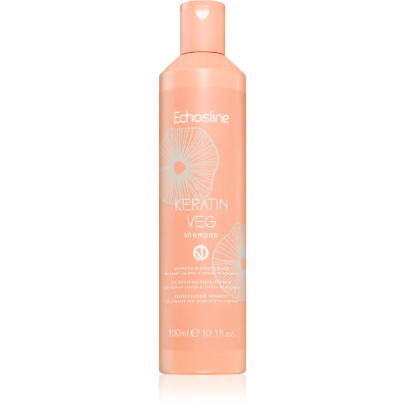 Echosline Keratin veg Shampoo θρεπτικό σαμπουάν για ανανέωση και ενίσχυση των μαλλιών με αμινοξέα 300 ml