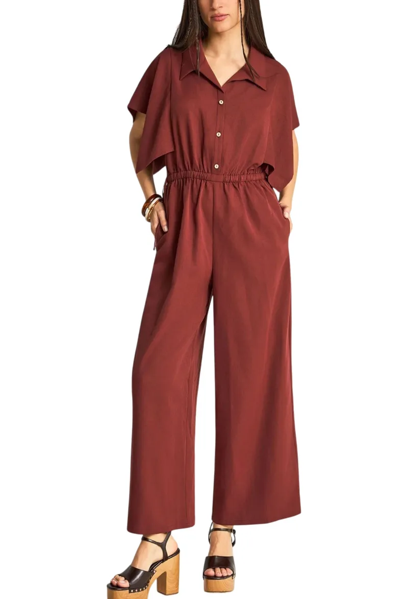 Funky Buddha Με Ιδιαίτερα Μανίκια FBL013-113-12-HENNA BROWN Γυναικείο