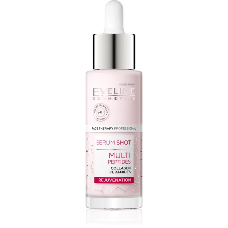 Eveline Cosmetics Serum Shot Multi Peptides ανανεωτικός ορός προσώπου με κολαγόνο 30 ml