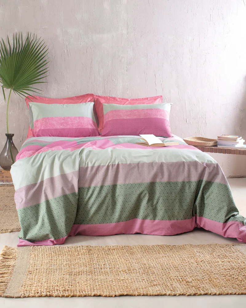 Ζεύγος μαξιλαροθήκες (50Χ70) ROBIN PINK, RYTHMOS HOME