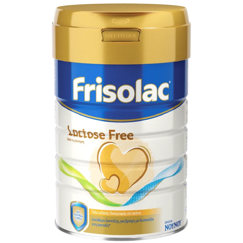 Frisolac Lactose Free Γάλα Ειδικής Διατροφής σε Σκόνη για Βρέφη Από τη Γέννησή τους με Δυσανεξία στη Λακτόζη 400gr