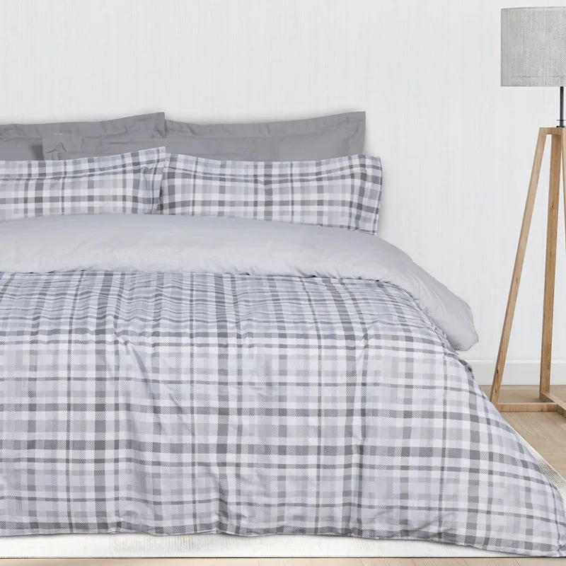 Σεντόνια Υπέρδιπλα Με Λάστιχο Σετ Das Home Casual 5431 Grey 170x200+35, 240x260